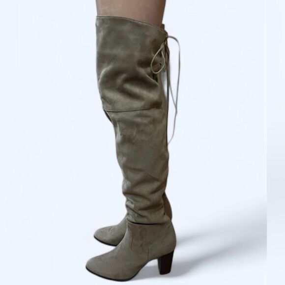 Qupid Thigh High Suede Boots - Picture 3 of 10